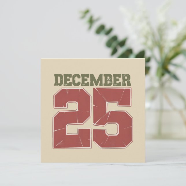 Retro Christmas December 25 Holiday Winter  (Standing Front)