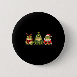Retro Christmas Desert Rain Frog Santa Reindeer  2 Inch Round Button