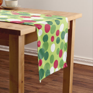 Retro Christmas Dots Table Runner