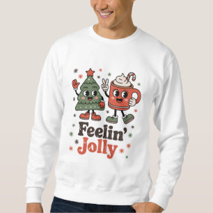 Retro Christmas Feeling Jolly Vintage Holiday  Sweatshirt