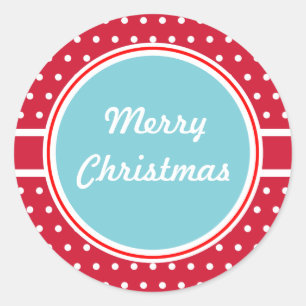 Retro Christmas Gift Tag Stickers