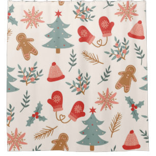 Retro Christmas Gingerbread Pattern.
