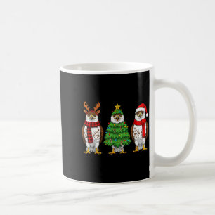 Retro Christmas Hawk Santa Reindeer Coffee Mug