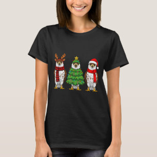 Retro Christmas Hawk Santa Reindeer  T-Shirt