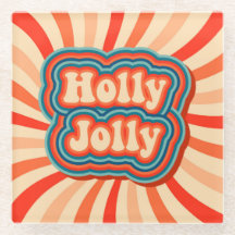Retro Christmas Holidays Holly Jolly Typography