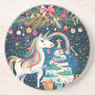Retro Christmas Horse Coaster