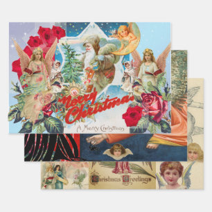 RETRO CHRISTMAS IMAGES Enveloppement de papier sér