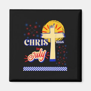 Retro Christmas In July Christian Jesus God Summer Magnet