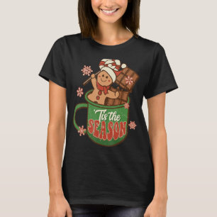 Retro Christmas Jingle Hot Cocoa Tis The Season T-Shirt