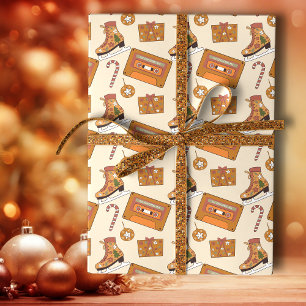 Retro Christmas Joy Wrapping Paper