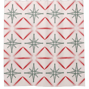 Retro Christmas mid century seamless pattern in vi