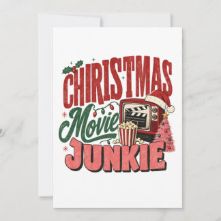 Retro Christmas Movie Junkie Card