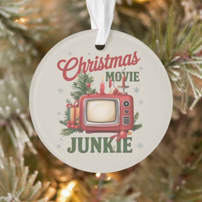 Retro Christmas Movie Junkie Famille Fête de Noël (Arbre)
