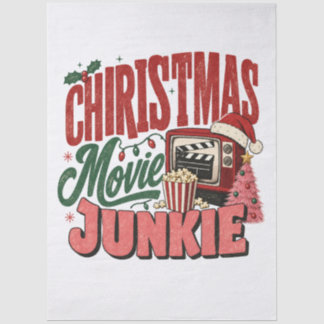 Retro Christmas Movie Junkie Tissue Paper