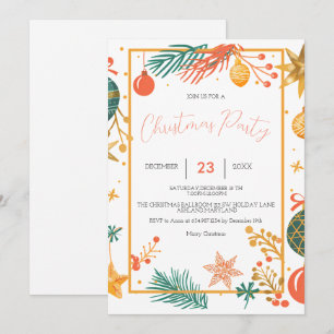 Retro Christmas Ornaments Company Christmas Save The Date