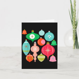 Retro Christmas Ornaments Mid Century Modern Card