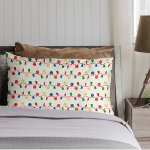 Retro Christmas ornaments reversible Pillowcase