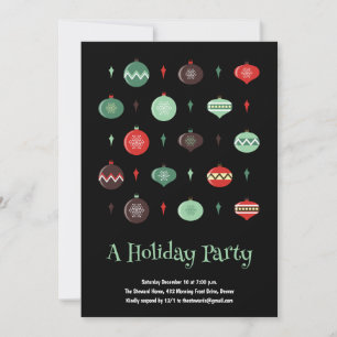 Retro Christmas Party Invitation