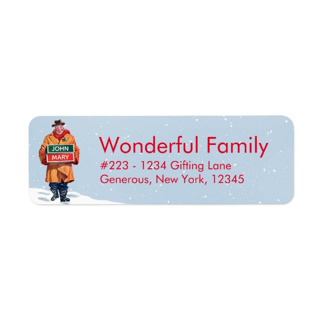 Retro Christmas Personalized Customize Presents (Front)