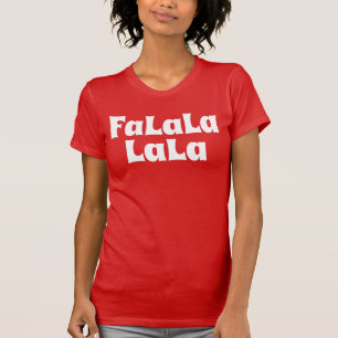 Retro Christmas Red White Fa La La T-Shirt