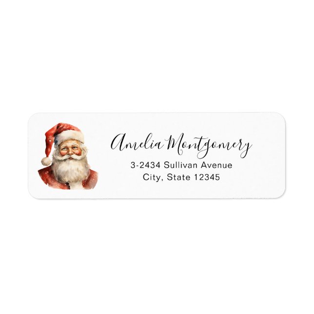 Retro Christmas Santa Claus - Address (Front)