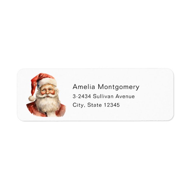Retro Christmas Santa Claus - Address (Front)