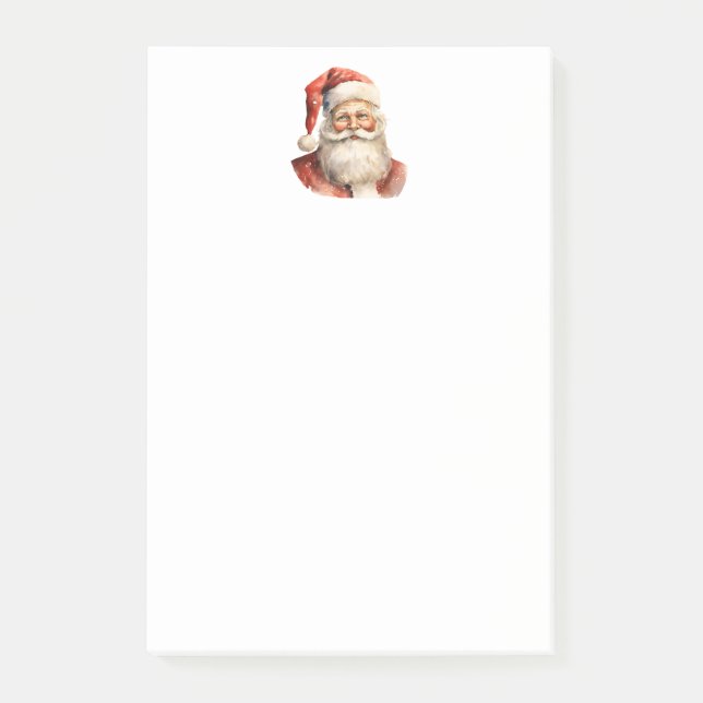 Retro Christmas Santa Claus Post-it Notes (Front)