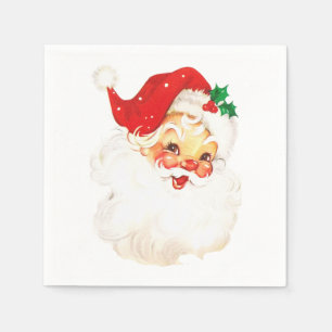 Retro Christmas Santa Napkin