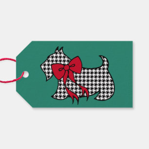 Retro Christmas Scottish Terrier Dog Gift Tags