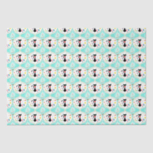 Retro Christmas Siamese Cat Ogee  Tissue Paper