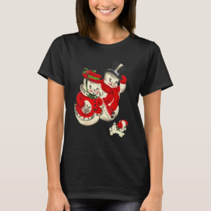 Retro Christmas Snowman Classic Snowman Merry Xmas T-Shirt