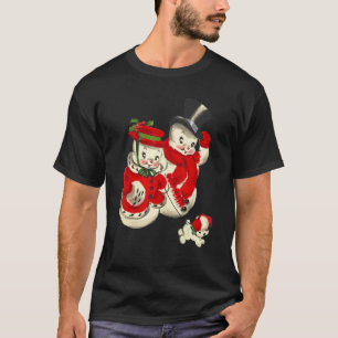 Retro Christmas Snowman Classic Snowman Merry Xmas T-Shirt