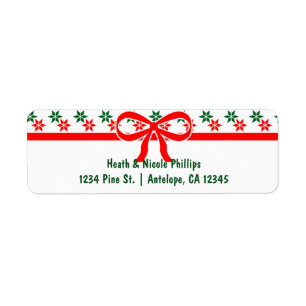 Retro Christmas Star Vintage Address Labels
