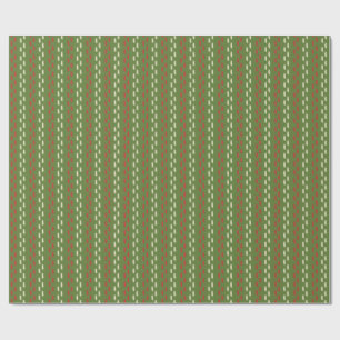 Retro Christmas Stitching Pattern Wrapping Paper
