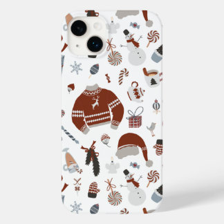 Retro Christmas Sweater Pattern  Case-Mate iPhone 14 Plus Case