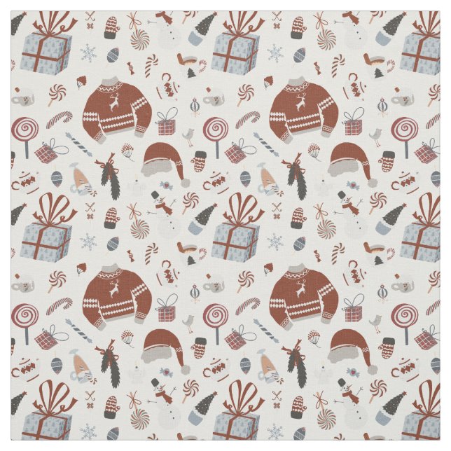 Retro Christmas Sweater Pattern  Fabric (Swatch)