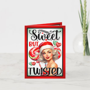 Retro Christmas Sweet n Twisted Pinup Thank You Card
