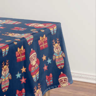 Retro Christmas Tablecloth