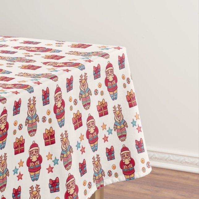 Retro Christmas Tablecloth (In Situ)