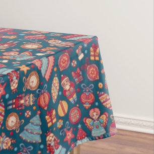 Retro Christmas Tablecloth