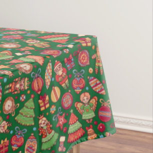Retro Christmas Tablecloth