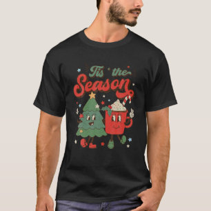 Retro Christmas Tis The Season Christmas Tree Coff T-Shirt