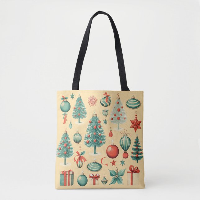 Retro Christmas Tote Bag (Front)