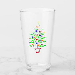 Retro Christmas Tree Glass