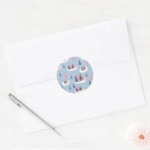 Retro Christmas Tree Holiday Classic Round Sticker