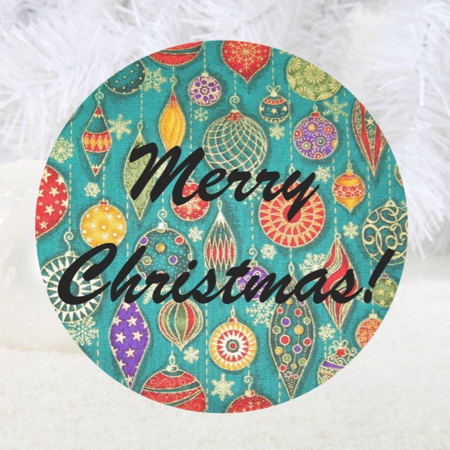 Retro Christmas Tree Ornaments Envelope Seals (Creator Uploaded)