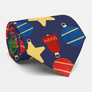 Retro Christmas tree ornaments Tie