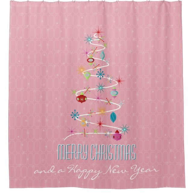 Retro Christmas Tree Pink Christmas (Front)