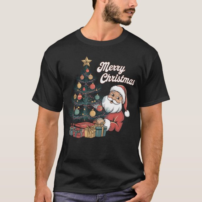 Retro Christmas Tree T-Shirt (Front)