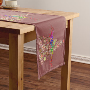 Retro Christmas Tree Table Runner